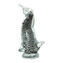 企鵝雕像 - Sommerso 帶銀葉 - 原始穆拉諾玻璃 OMG