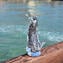 Pinguino figurina - Sommerso con foglia argento - vetro di Murano
