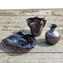 Schüssel-Mittelstück mit Blattsilber – Schwarz – Original Murano-Glas OMG