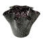 قطعة مركزية للوعاء بورقة فضية - أسود - زجاج مورانو الأصلي OMG