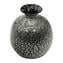 Schwarze Vase mit Blattsilber – Original Muranoglas OMG