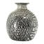  Black Vase with silver leaf - Original Murano Glass OMG