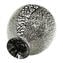 Vaso preto com folha de prata - Vidro Murano Original OMG