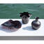 Teller-Mittelstück mit Blattsilber – Schwarz – Original Murano-Glas OMG