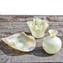 Centro de mesa con plato y pan de plata - Marfil - Cristal de Murano original OMG