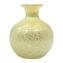 Vaso de marfim com folha de prata - Vidro Murano Original OMG