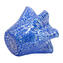 Schüssel-Mittelstück mit Blattsilber – Blau – Original Murano-Glas OMG