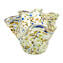 銀葉碗中心裝飾品 - Arlequin - 原始穆拉諾玻璃 OMG