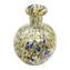 Arlequin-Vase mit Blattsilber – Original Murano-Glas OMG