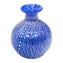 Blaue Vase mit Blattsilber – Original Muranoglas OMG