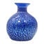 Blaue Vase mit Blattsilber – Original Muranoglas OMG