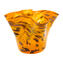 아벤투리나가 있는 그릇 중앙 장식품 - 오렌지 - 오리지널 무라노 유리 OMG