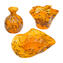 帶有 avventurina 的碗中心裝飾 - 橙色 - 原始穆拉諾玻璃 OMG