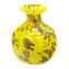 Vase Jaune avec avventurina - Verre de Murano Original OMG