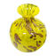 帶有 avventurina 的黃色花瓶 - 原創穆拉諾玻璃 OMG