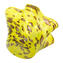 帶有 avventurina 的碗中心裝飾品 - 黃色 - 原創穆拉諾玻璃 OMG