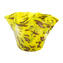 帶有 avventurina 的碗中心裝飾品 - 黃色 - 原創穆拉諾玻璃 OMG