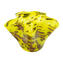 아벤츄리나가 있는 그릇 센터피스 - 노란색 - 오리지널 무라노 유리 OMG