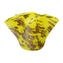 아벤츄리나가 있는 그릇 센터피스 - 노란색 - 오리지널 무라노 유리 OMG