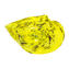 Peça central de placa com avventurina - Amarelo - Vidro Murano Original OMG
