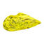 帶有 avventurina 的盤子中心裝飾品 - 黃色 - 原始穆拉諾玻璃 OMG