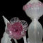 Lámpara veneciana Gemma rosa y blanco - Classique - Cristal de Murano original