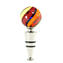 Bottle stopper round - Cannes warm color - Murano Glass Drop Shape 
