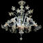 Lustre veneziano Gemma - Detalhes em cristal e ouro - Classique - Vidro Murano