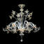 Venezianischer Kronleuchter Gemma – Kristall- und Golddetails – Classique – Muranoglas
