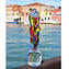 Amoureux - Baguettes en argent et verre - Sculpture en verre de Murano