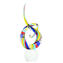 Escultura Nudo de Amor - Varillas multicolores - Cristal de Murano original OMG