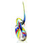 Liebesknoten-Skulptur – Mehrfarbige Stäbe – Original Murano-Glas OMG