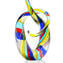Liebesknoten-Skulptur – Mehrfarbige Stäbe – Original Murano-Glas OMG