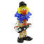 Clown avec guitare - multicolore - Verre de Murano original OMG
