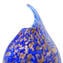 Vaso blu con avventurina - vetro soffiato - Vetro Originale