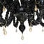 Lustre Veneziano Exclusivo Rezzonico Gótico - Black King - Detalhes em Ouro 24kt - Vidro Murano Original OMG