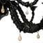 Exklusiver venezianischer Kronleuchter Rezzonico Gothic – Black King – Details in Gold 24 Karat – Original Murano-Glas OMG