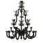 獨家威尼斯枝形吊燈 Rezzonico Gothic - 黑色國王 - 24kt 金色細節 - 原始穆拉諾玻璃 OMG