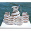 Set of 6 glasses Helix - White Tumblers  - Original Murano Glass OMG