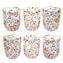 Set di 6 Bicchieri - Millefiori - Puntinismo - Vetro di Murano originale