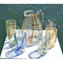 Set di 6 Bicchieri - Linee multicolor - Vetro di Murano originale
