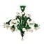 Lampadario Veneziano - Rosetto Bianco Verde - Vetro di Murano originale