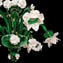 Lampadario Veneziano - Rosetto Bianco Verde - Vetro di Murano originale