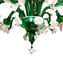 Lampadario Veneziano - Rosetto Bianco Verde - Vetro di Murano originale