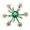 Lampadario Veneziano - Rosetto Bianco Verde - Vetro di Murano originale