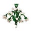 Lampadario Veneziano - Rosetto Bianco Verde - Vetro di Murano originale