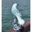 Türkisfarbener Vogel mit Gold - Glas-Skulptur - Original Murano-Glas OMG