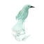 Türkisfarbener Vogel mit Gold - Glas-Skulptur - Original Murano-Glas OMG