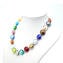 Parure Marlen - Perle con foglia argento -  Multicolor - Vetro di Murano