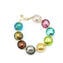 Parure Marlen - Perle con foglia argento -  Multicolor - Vetro di Murano